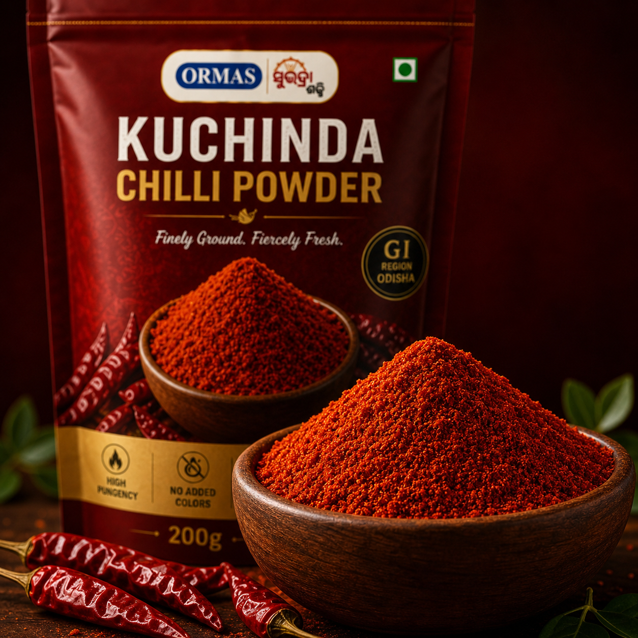 Kuchinda Chilli Powder – GI Region Odisha, 200g